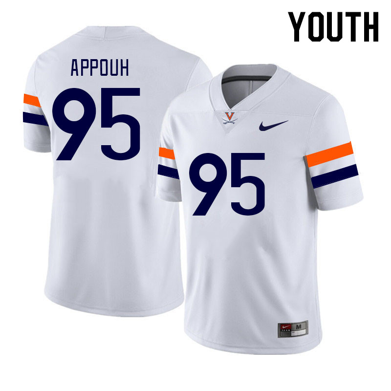 Youth #95 Nana Appouh Virginia Cavaliers College Football Jerseys Stitched Sale-White